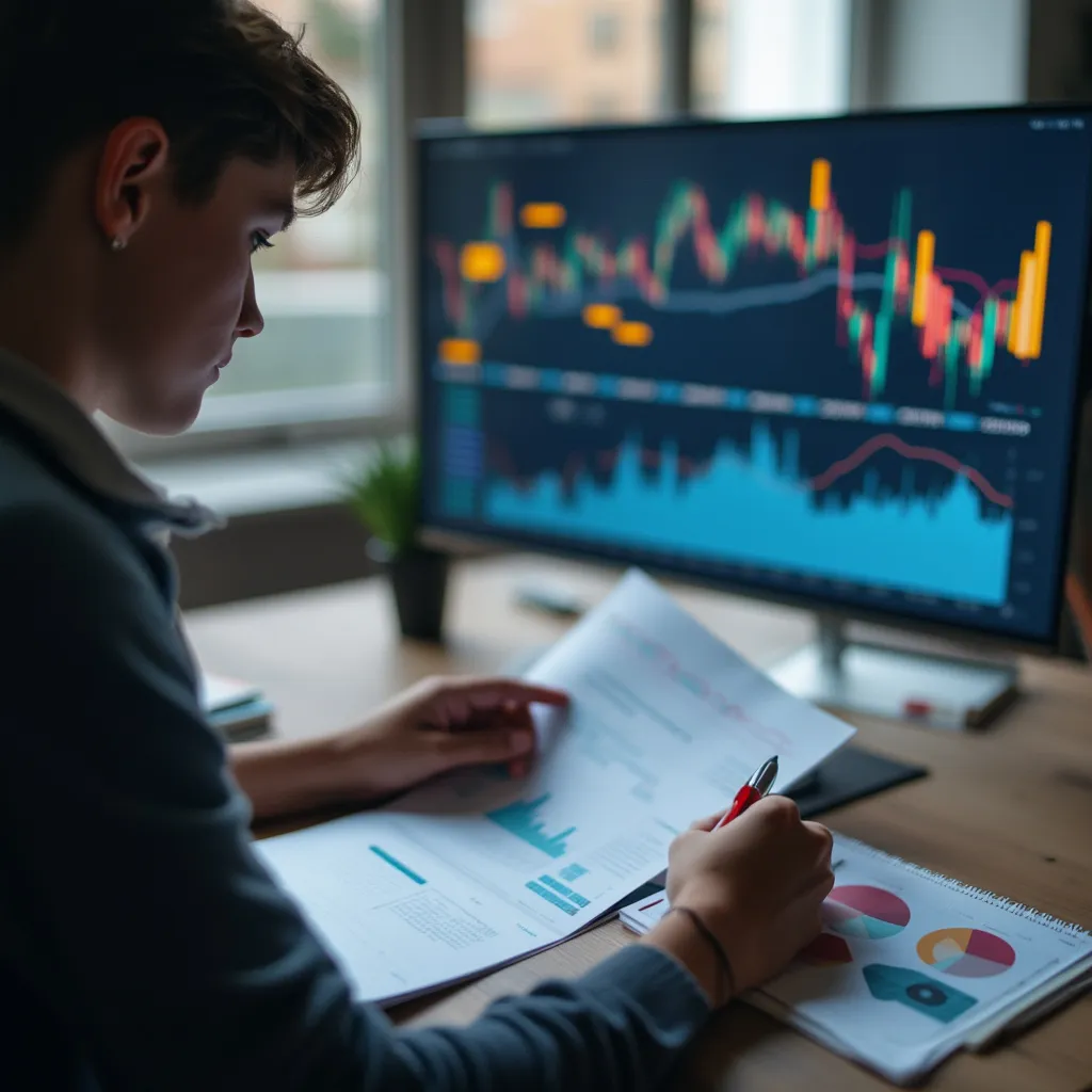 Analista financiero joven